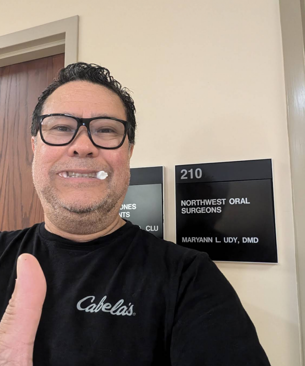 Male dental client at Northwest Oral Surgeons in O'Fallon, MO